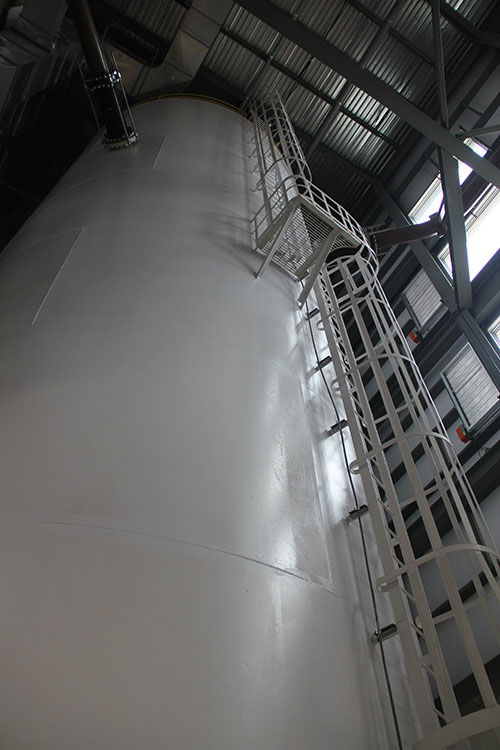 image of a grey industrial silo