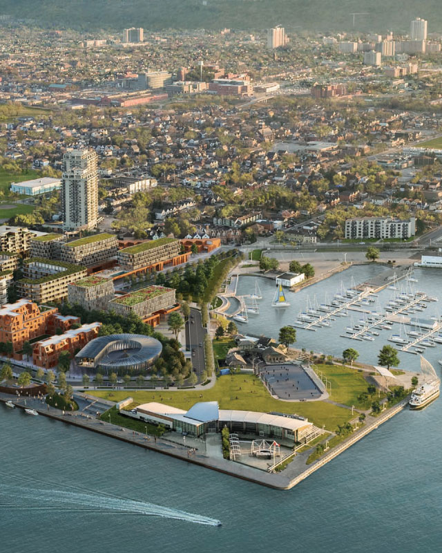 Aerial photograph of Waterfront Shores Proposal