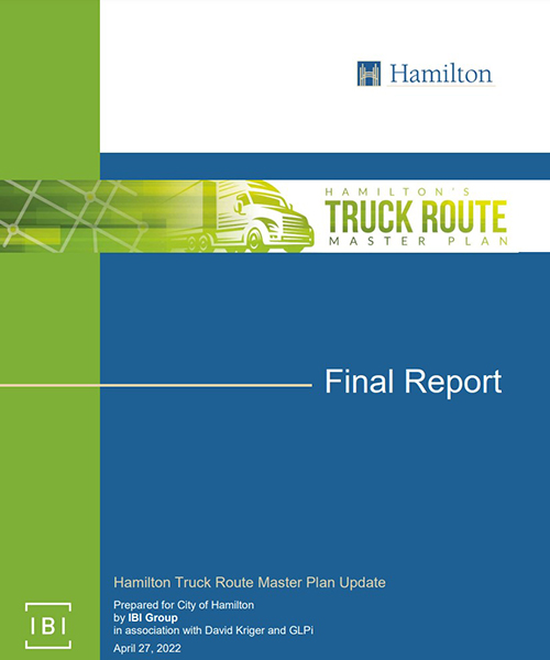 Cover of the Truck Route Master Plan