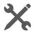 Icon of pencil and wrench crossed