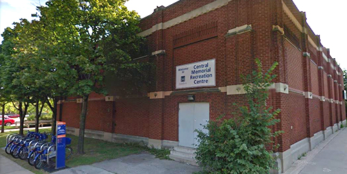 External entrance to Central Memorial Recreation Centre