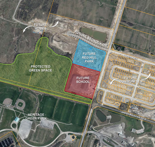 Aerial map of Red Hill Neighbourhood Park