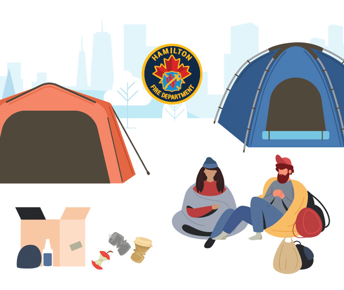 illustration of tents in encampment