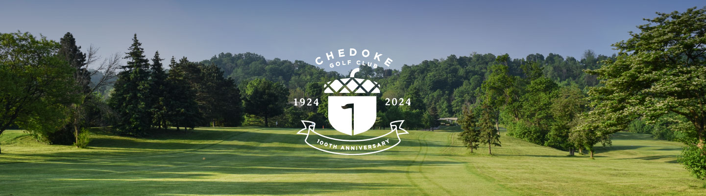 Chedoke Golf course green with white logo
