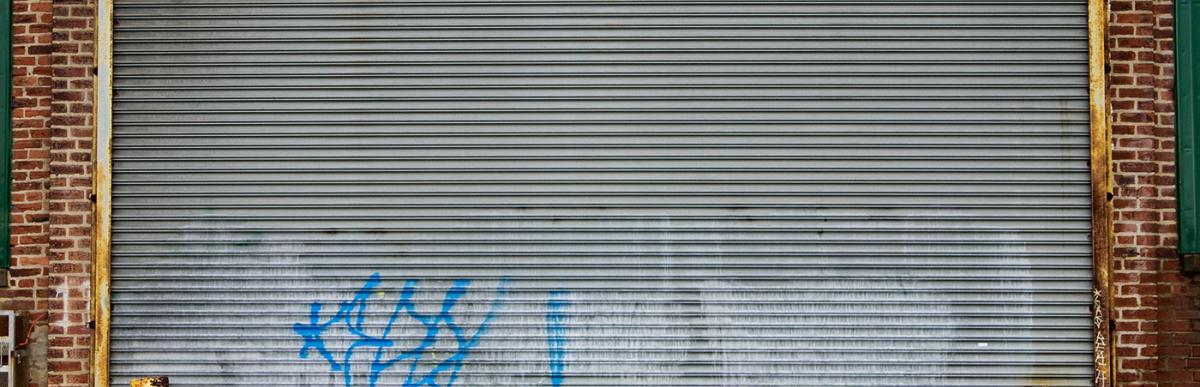 Graffiti on a garage door