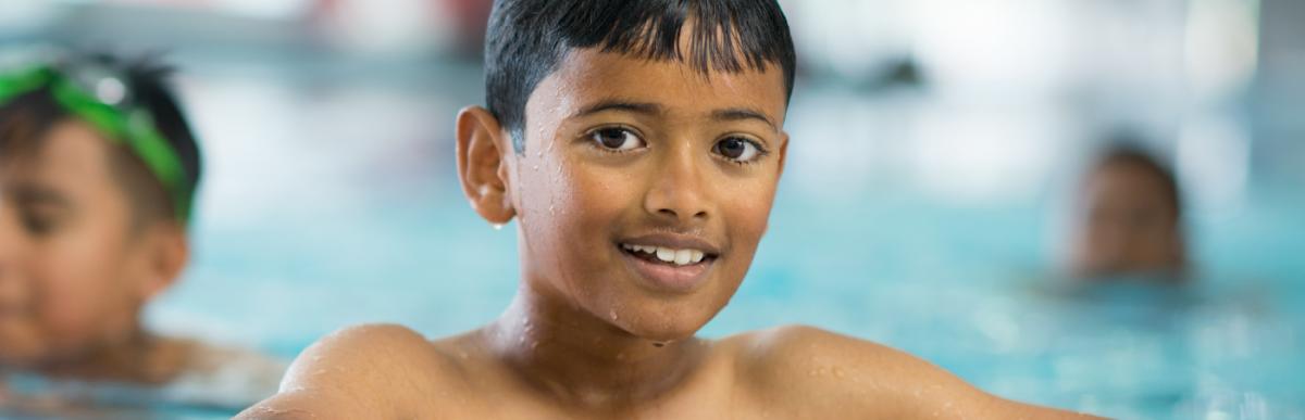 Young child in a swimming pool