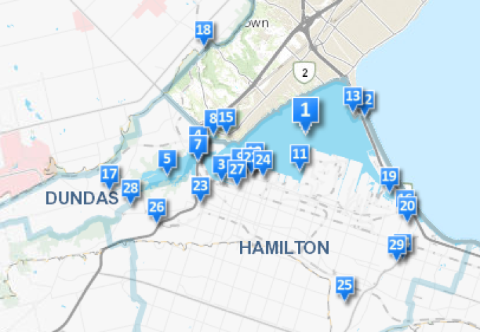 Map of Clean Harbour Program projects